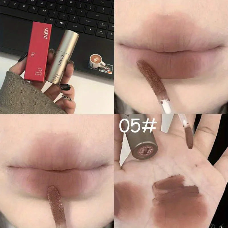 Lip Gloss Mate Waterproof Larga Duración Nude & Brown