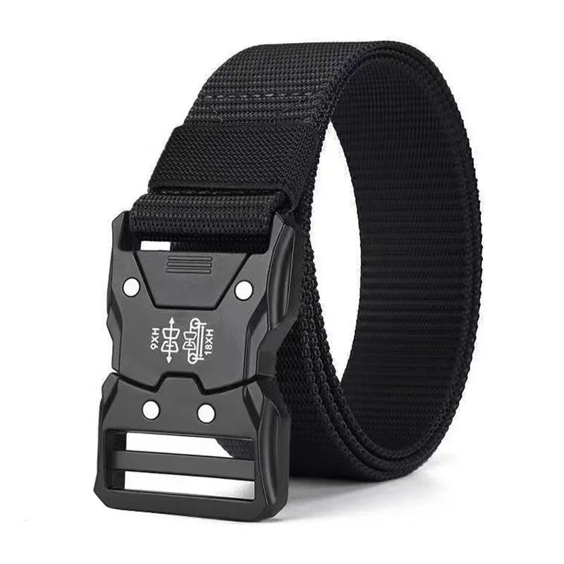 Cinturón Táctico de Nylon con Hebilla Plástica “Orejas Rojas” – Militar, Entrenamiento y Outdoor