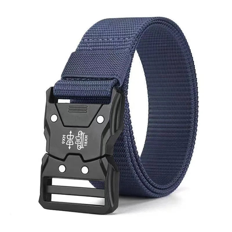 Cinturón Táctico de Nylon con Hebilla Plástica “Orejas Rojas” – Militar, Entrenamiento y Outdoor