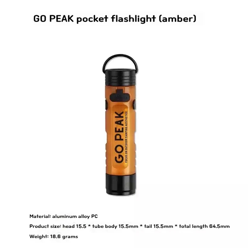 Linterna Mini de Bolsillo Gopeak 300 lm – Recargable con Clip y Zoom