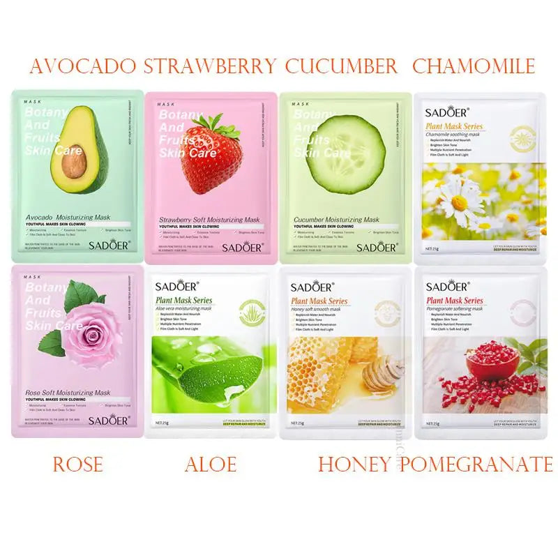 Pack 8 Mascarillas Faciales Coreanas Hidratantes y Reafirmantes