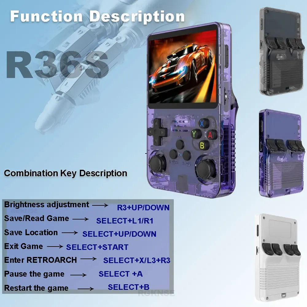 Consola Retro Portátil R36S 128GB | 3.5” IPS, 20 Emuladores, 15.000 Juegos, Batería 3200mAh