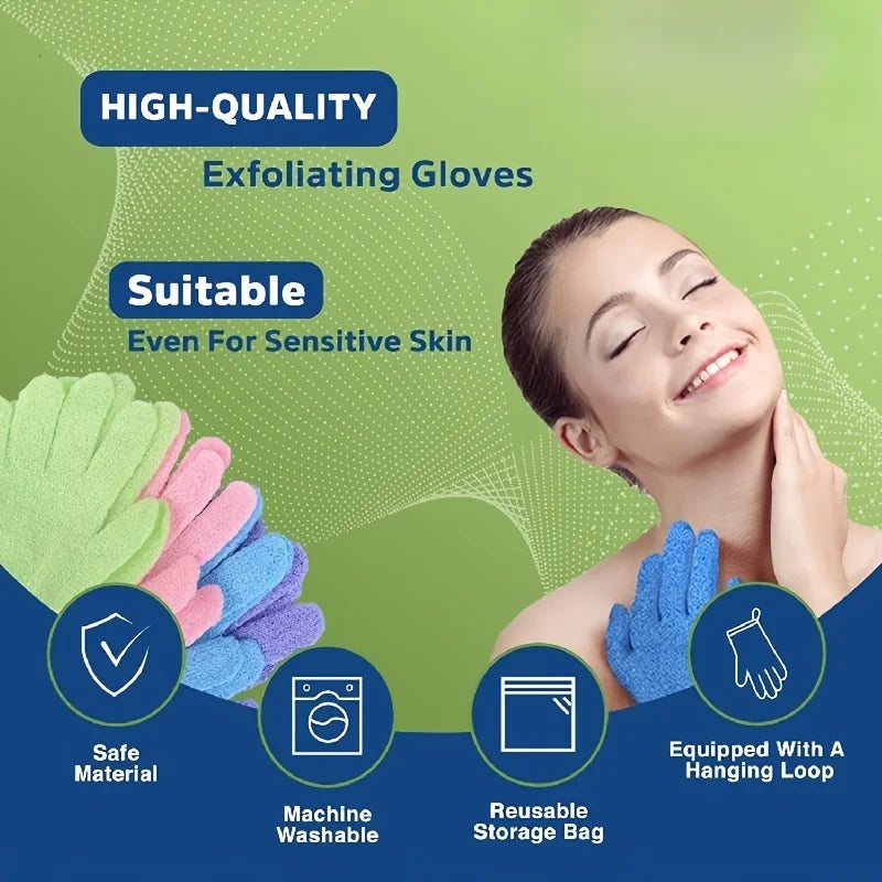 Guantes Exfoliantes para Ducha y Baño | Pack 1 a 10 Unidades