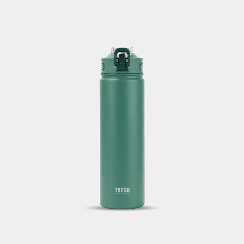 Botella Térmica Acero Inoxidable 304 (600/750 ml) con Pajita – Termo Deportivo de Doble Pared