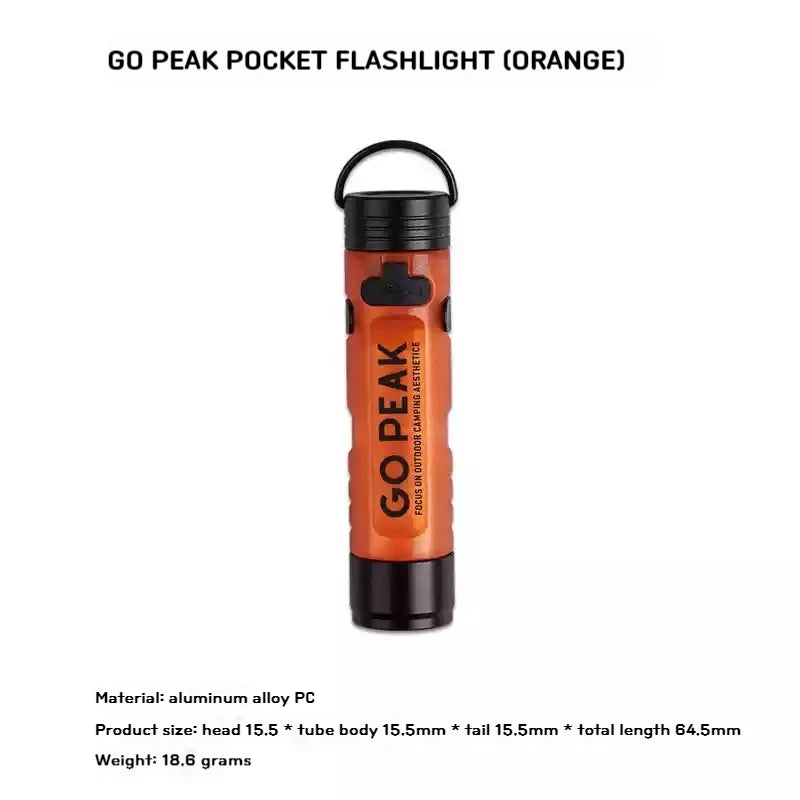 Linterna Mini de Bolsillo Gopeak 300 lm – Recargable con Clip y Zoom