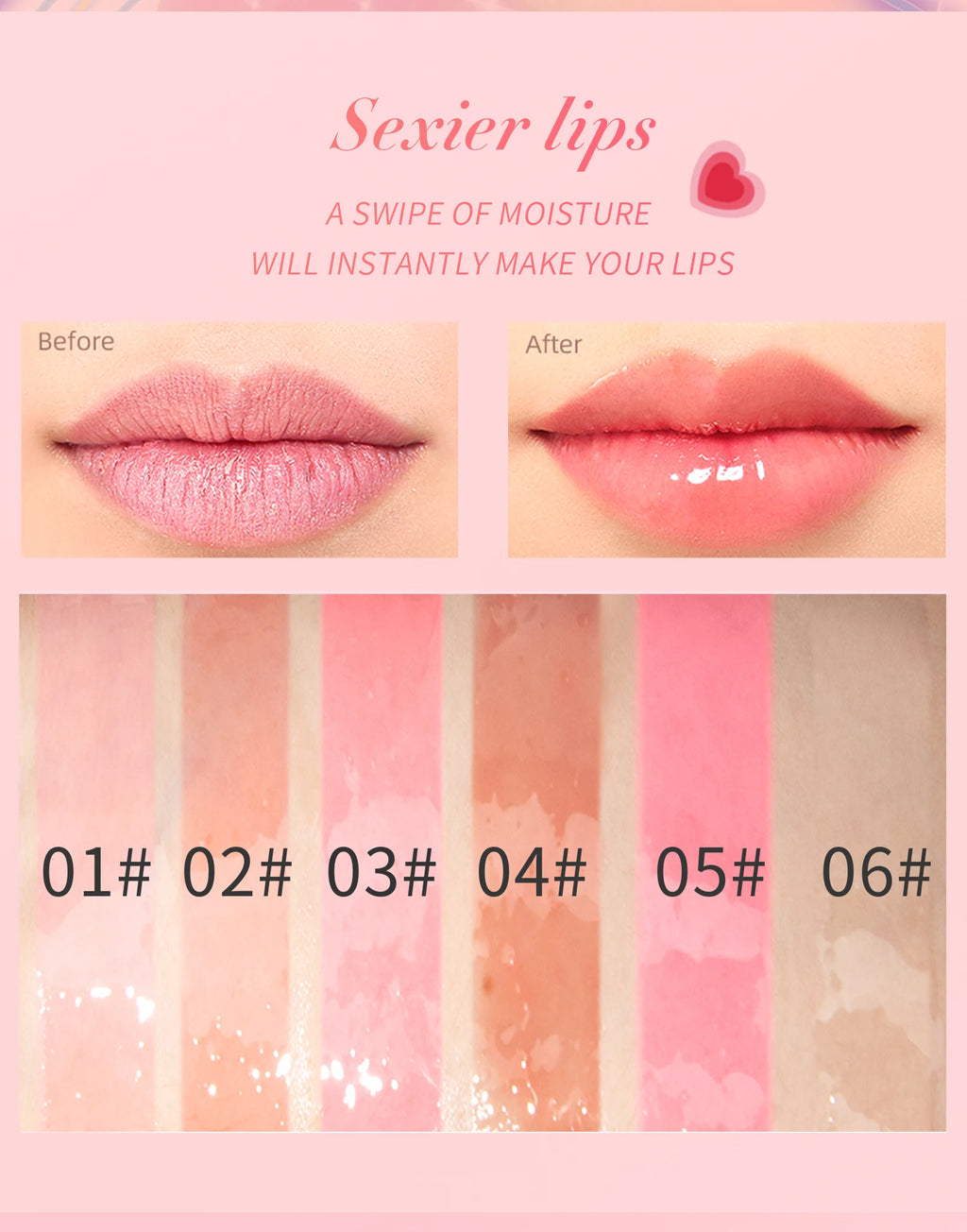 Aceite de Labios Crystal Jelly Hidratante con Efecto Plumping