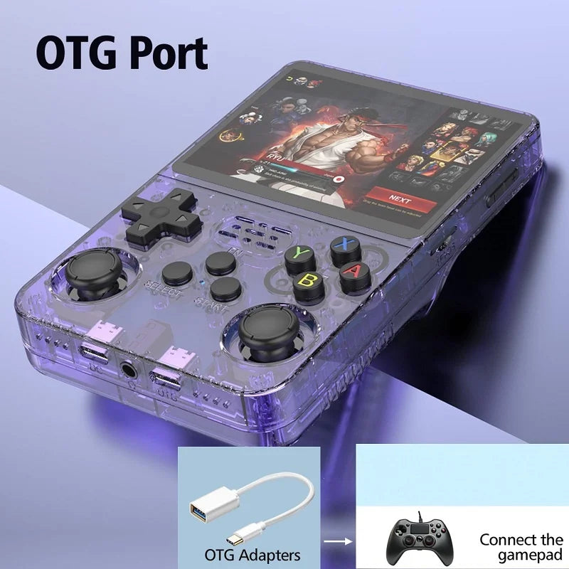 Consola Retro Portátil R36S 128GB | 3.5” IPS, 20 Emuladores, 15.000 Juegos, Batería 3200mAh