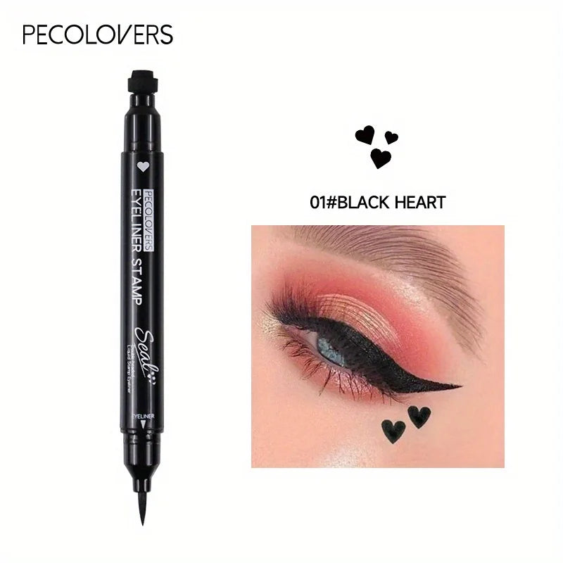 Delineador Plumón con Timbre Cat Eye Doble Punta a Prueba de Agua