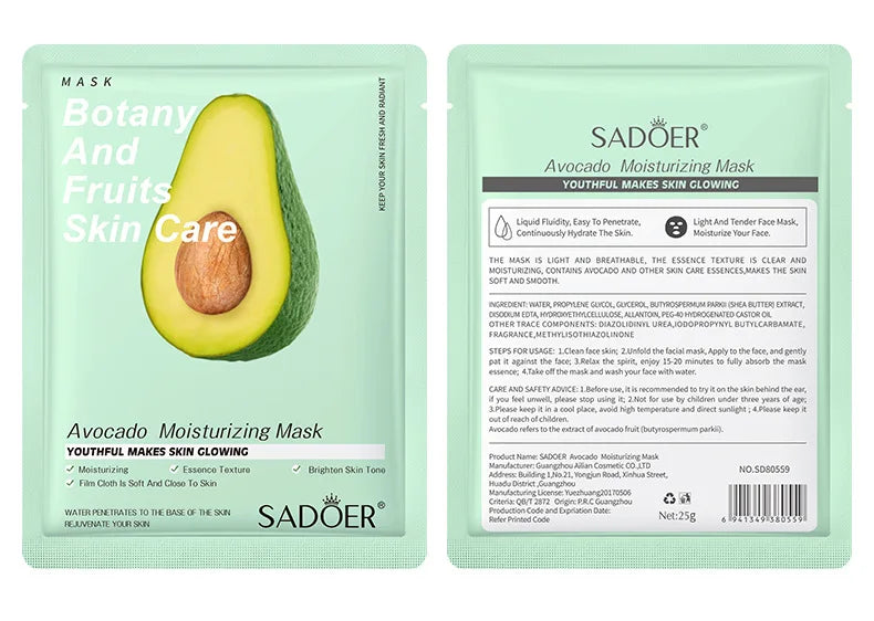 Pack 8 Mascarillas Faciales Coreanas Hidratantes y Reafirmantes