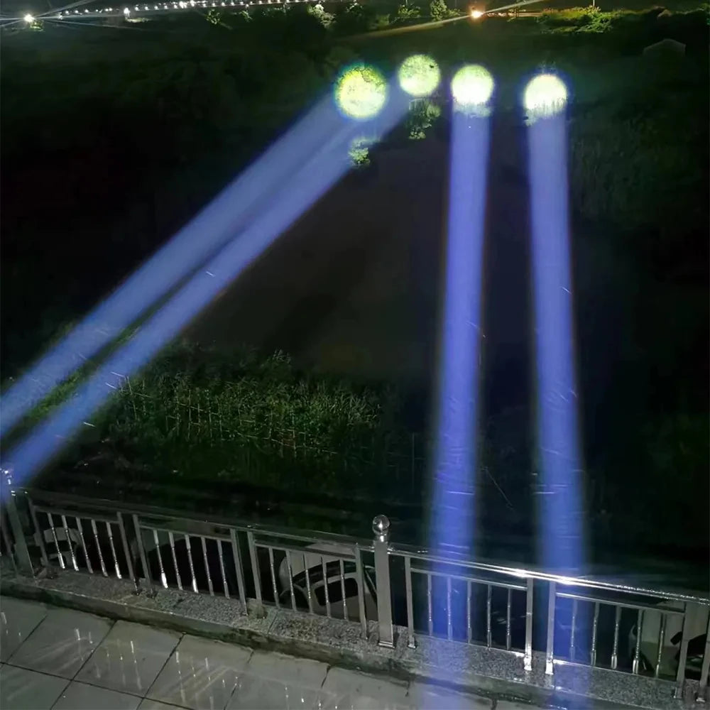 Linterna LED Táctica de Largo Alcance KENSUN KS008 | 1500m, Zoom, Recargable USB 80W