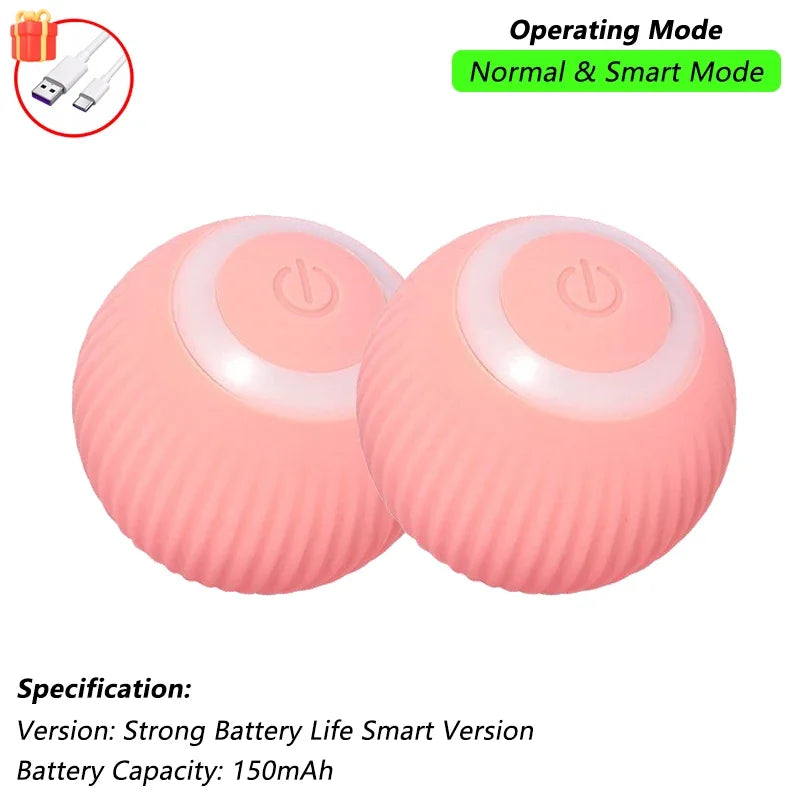 Pelota Interactiva Inteligente para Gatos | Juguete Automático Recargable con Cola y Sensores