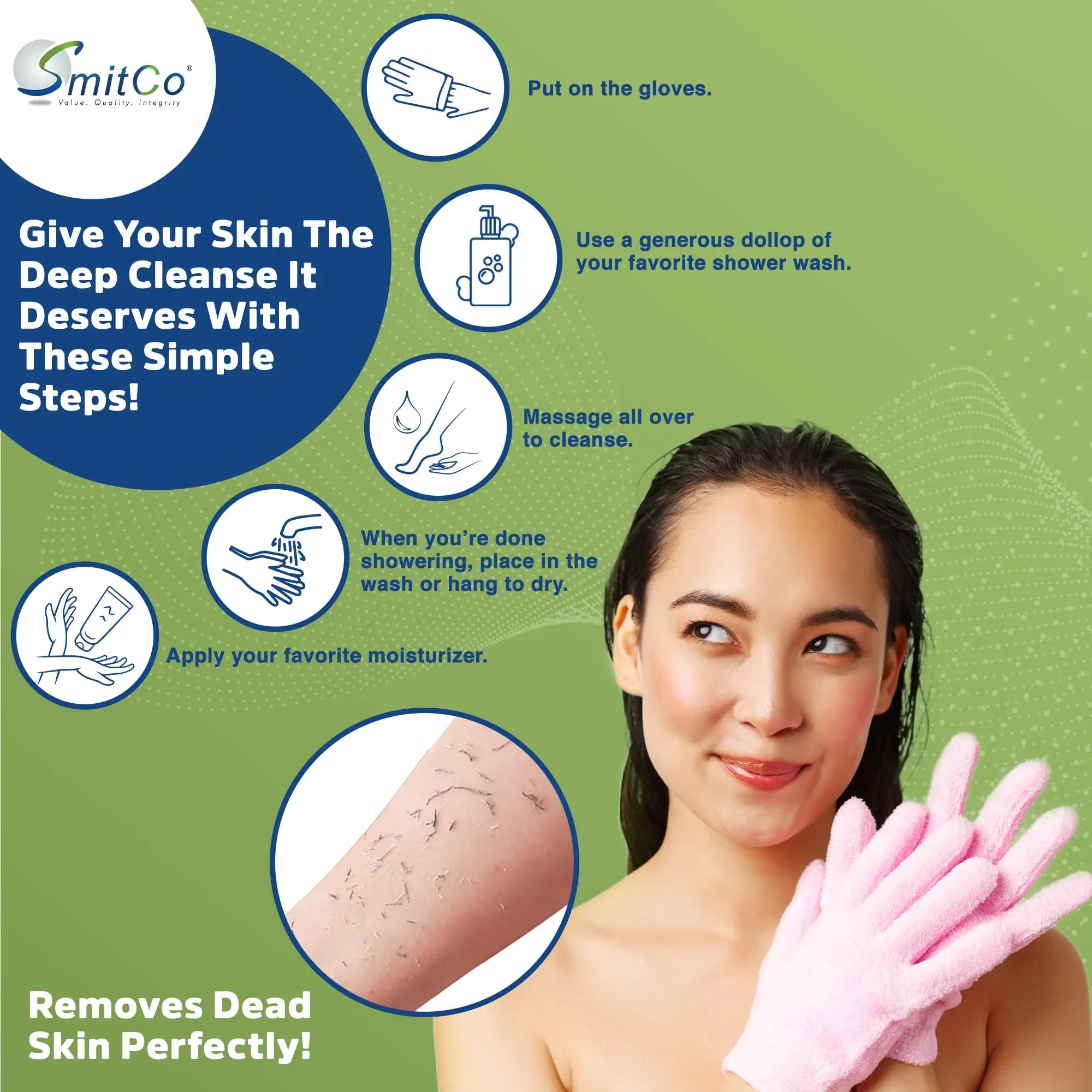 Guantes Exfoliantes para Ducha y Baño | Pack 1 a 10 Unidades