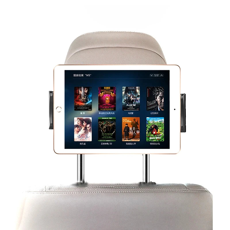 Soporte de Reposacabezas para Auto 360° Telescópico – Teléfono y Tablet 5″–12,9″