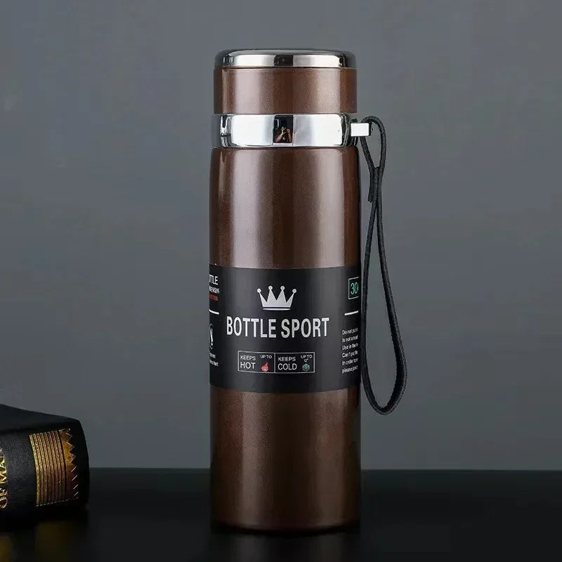 Botella Térmica 1 L de Acero Inoxidable – Termo para Agua, Té y Café (Libre de BPA)