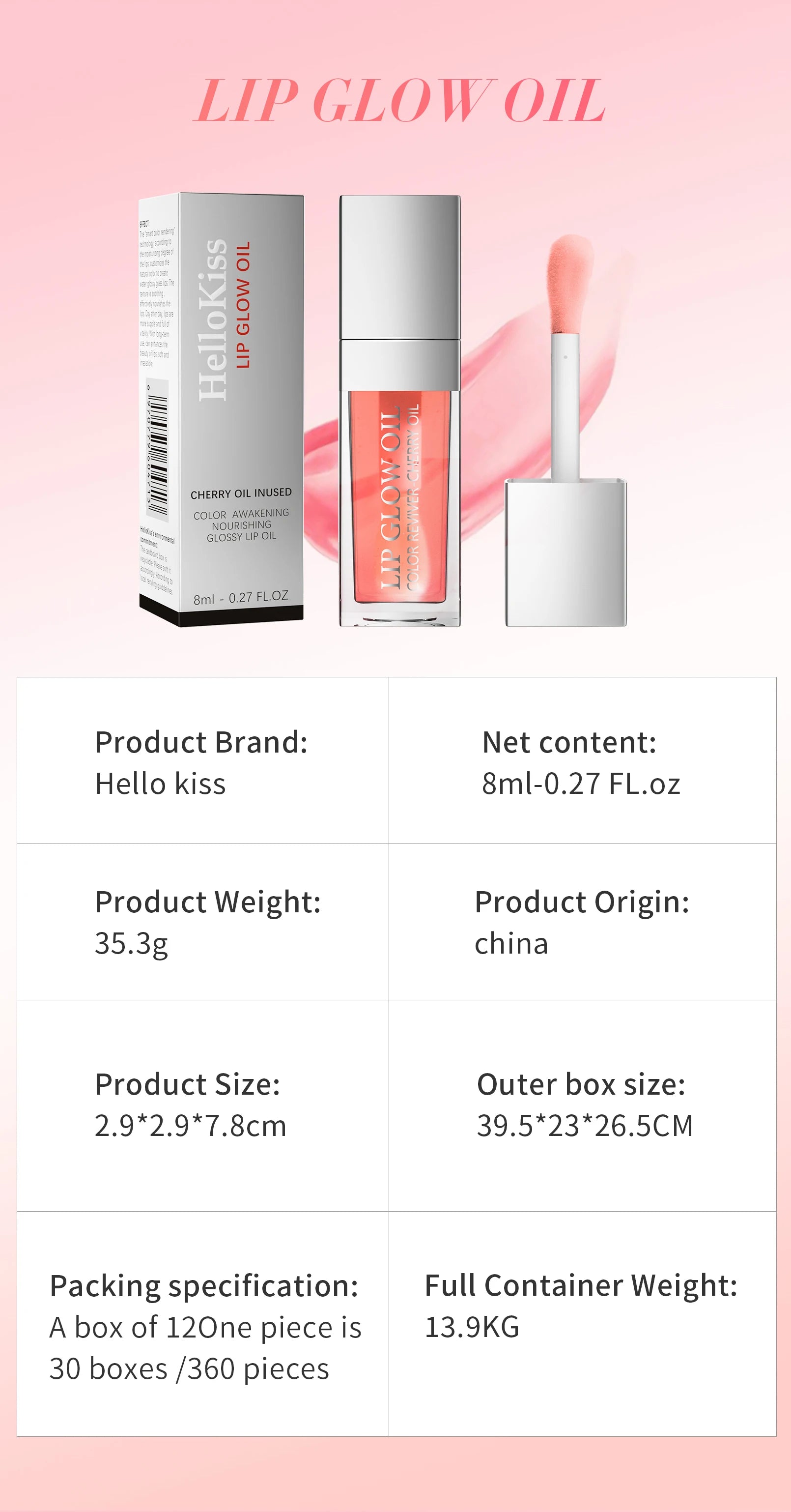 Aceite de Labios Crystal Jelly Hidratante con Efecto Plumping