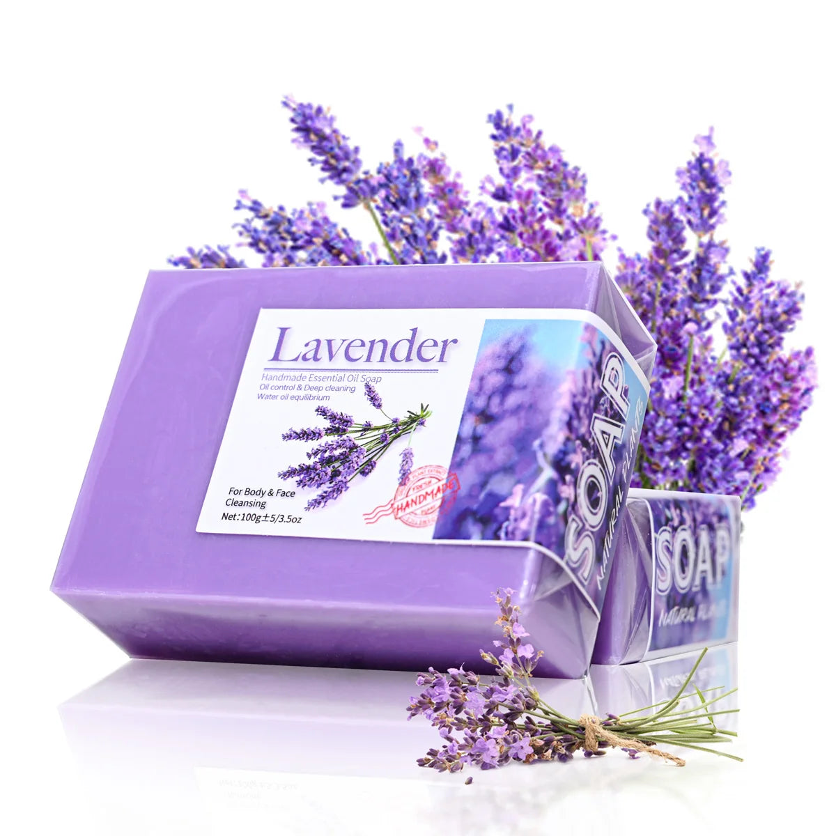 Jabón Artesanal de Lavanda 100g Natural y Orgánico