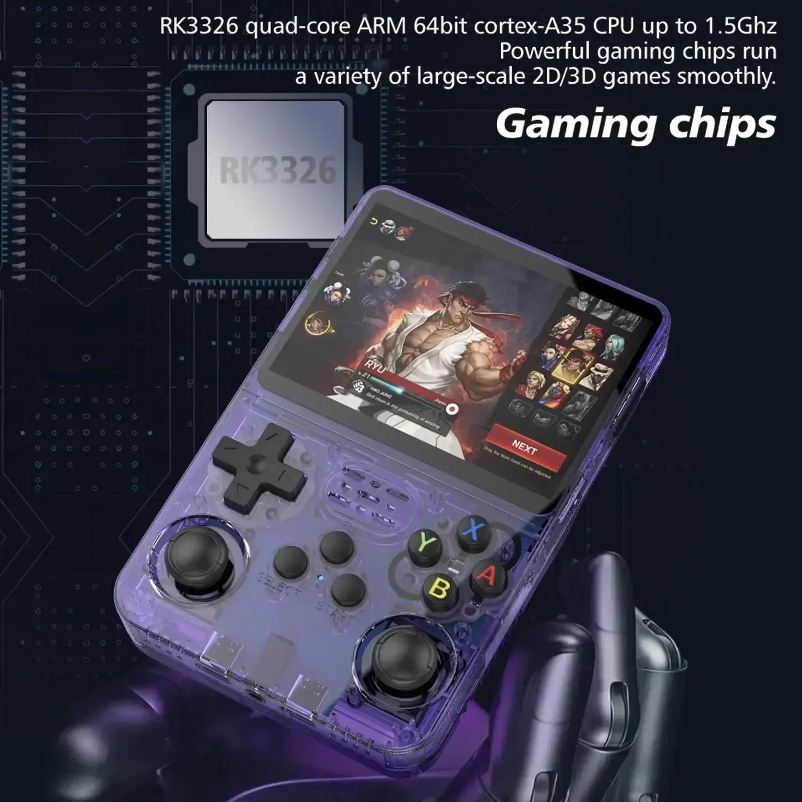Consola Retro Portátil R36S 128GB | 3.5” IPS, 20 Emuladores, 15.000 Juegos, Batería 3200mAh