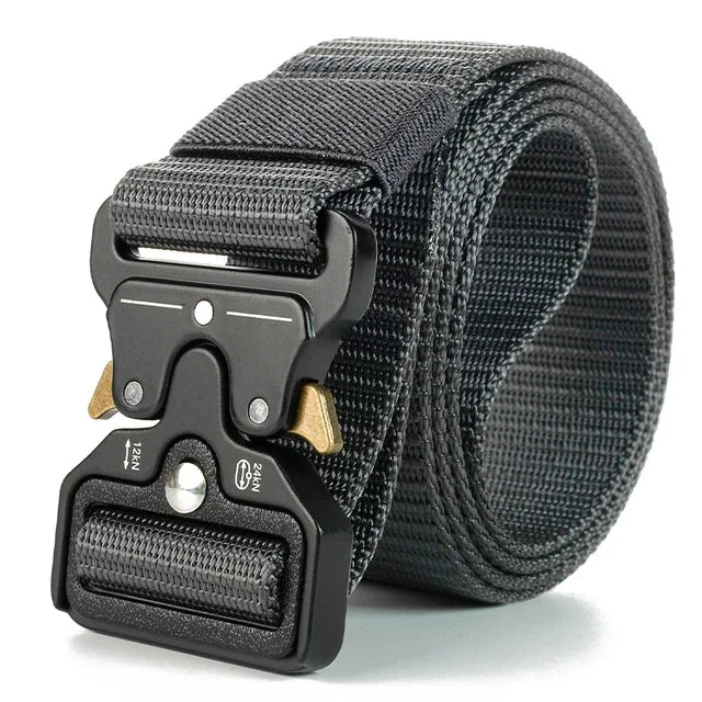 Cinturón Táctico de Nylon con Hebilla Plástica “Orejas Rojas” – Militar, Entrenamiento y Outdoor
