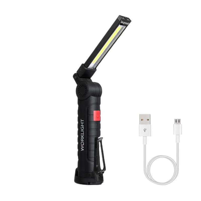 Linterna LED COB Portátil Recargable ESMARTER | Magnética 360° USB para Camping y Trabajo