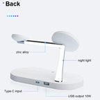 Cargador Inalámbrico 3 en 1 TIMESS 15W – iPhone 12–16, Apple Watch 4–10 y AirPods Pro (USB-C)