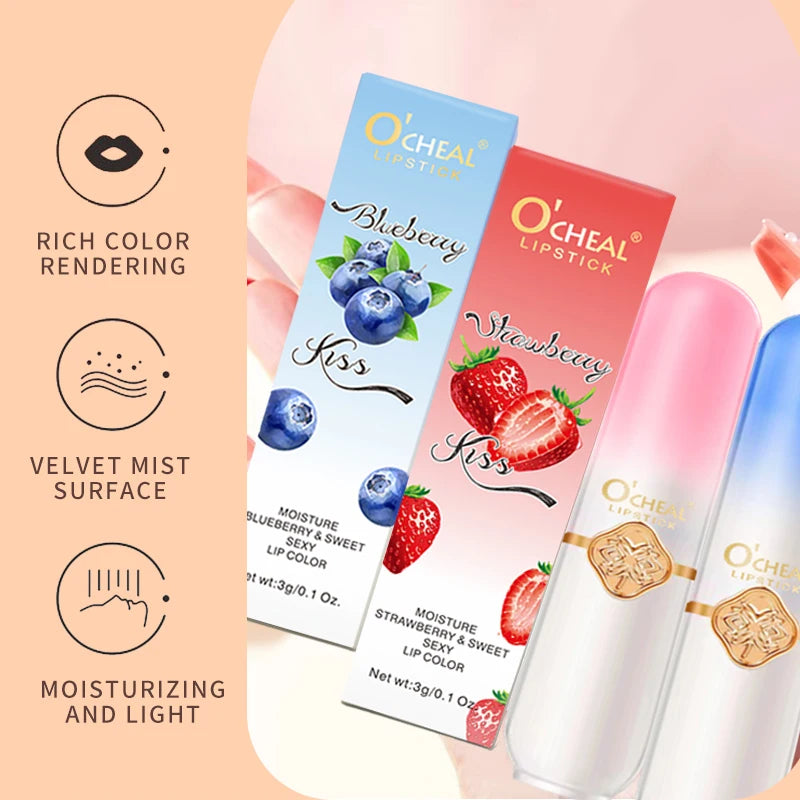 Labial frutal O’CHEAL | Hidratante, waterproof y cambia de color