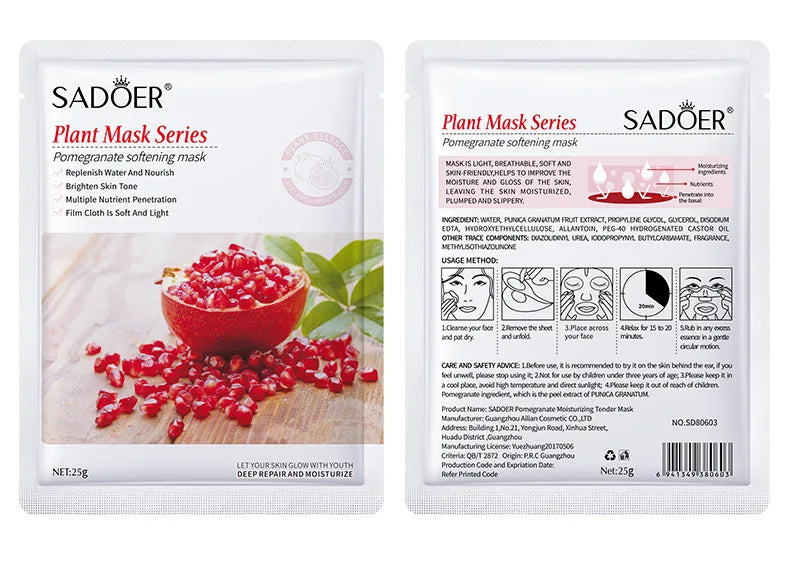 Pack 8 Mascarillas Faciales Coreanas Hidratantes y Reafirmantes
