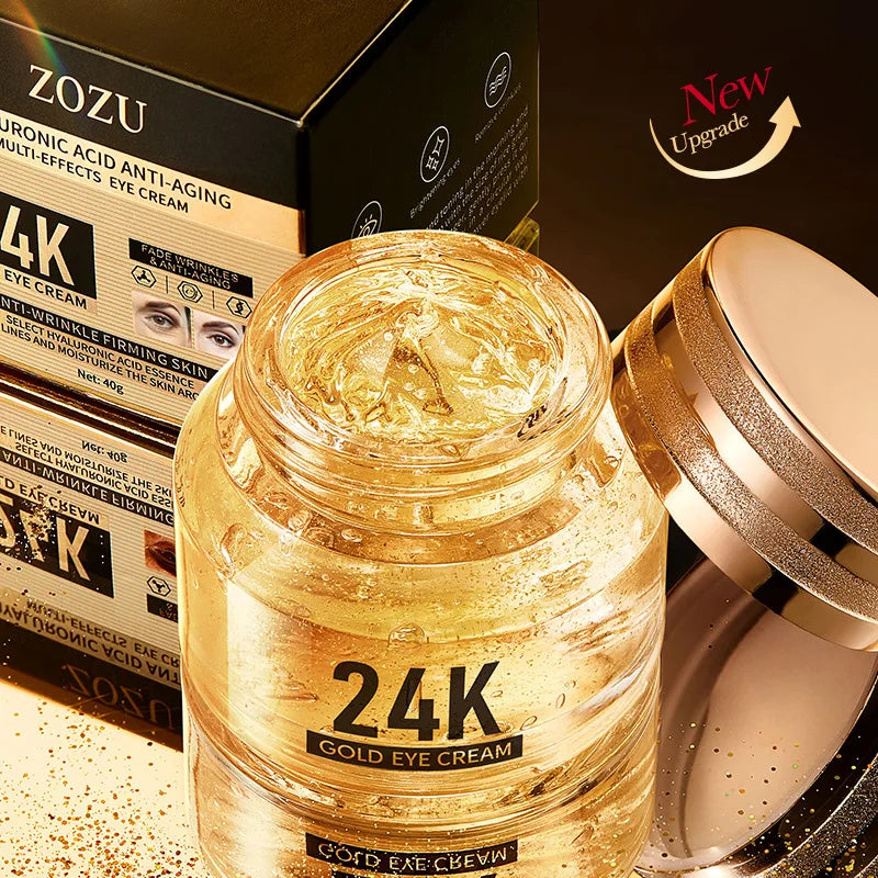 Crema Contorno de Ojos con Oro 24k y Ácido Hialurónico Anti Ojeras
