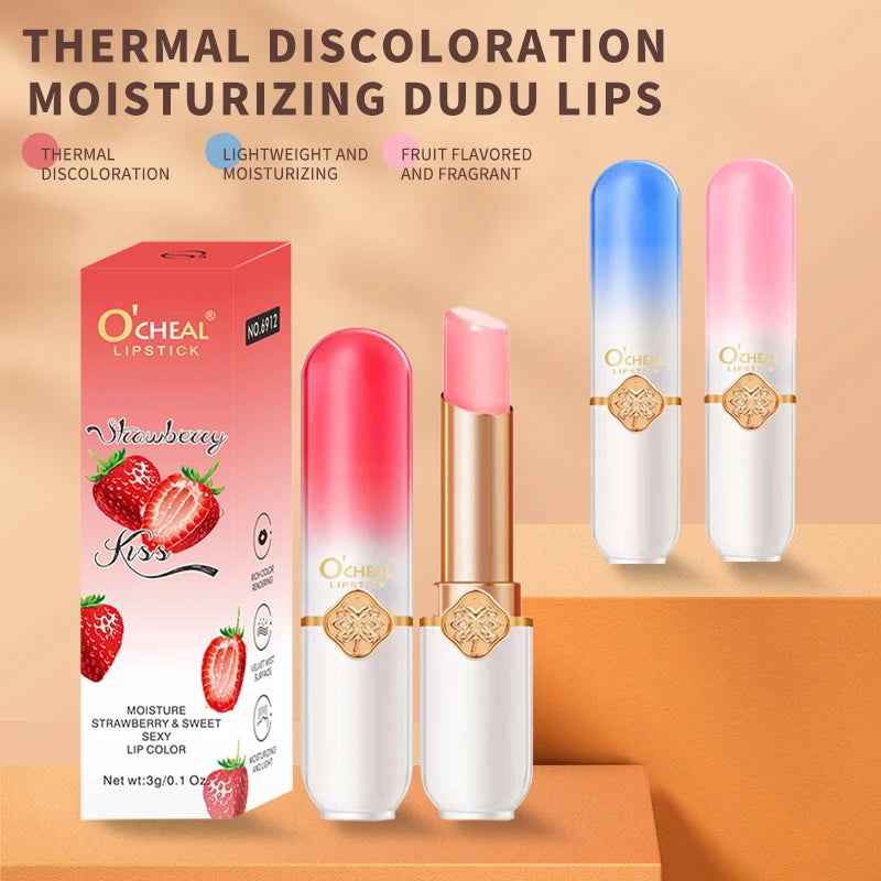 Labial frutal O’CHEAL | Hidratante, waterproof y cambia de color