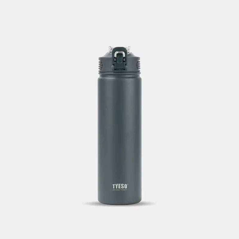 Botella Térmica Acero Inoxidable 304 (600/750 ml) con Pajita – Termo Deportivo de Doble Pared