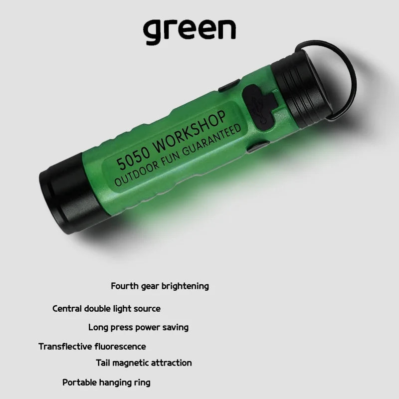 Linterna Mini de Bolsillo Gopeak 300 lm – Recargable con Clip y Zoom