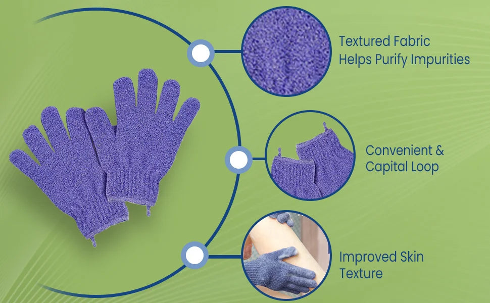 Guantes Exfoliantes para Ducha y Baño | Pack 1 a 10 Unidades