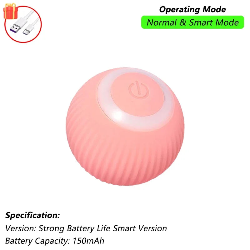 Pelota Interactiva Inteligente para Gatos | Juguete Automático Recargable con Cola y Sensores