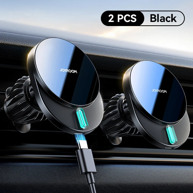 Joyroom JR-ZS409 Cargador Coche 15W – Soporte Magnético MagSafe para iPhone 12–16 (Rejilla de Ventilación)
