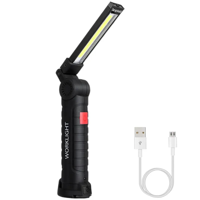Linterna LED COB Portátil Recargable ESMARTER | Magnética 360° USB para Camping y Trabajo