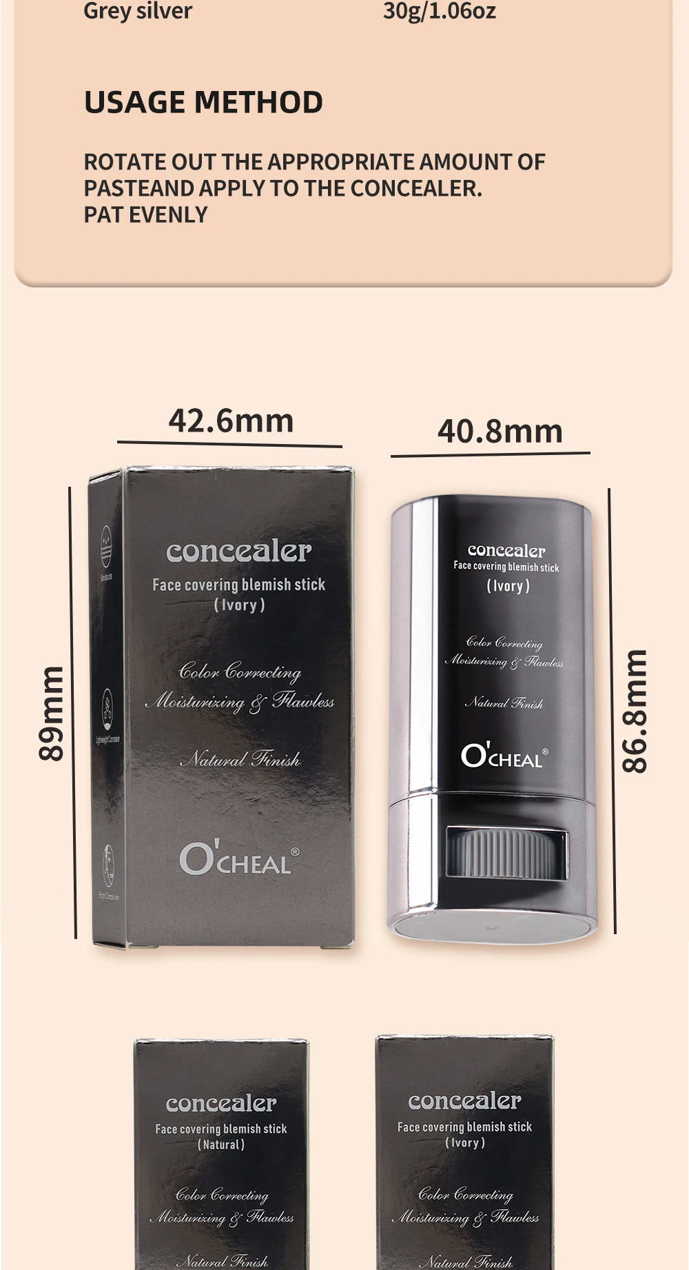 Stick de contorno O’CHEAL | Corrector ligero y de larga duración