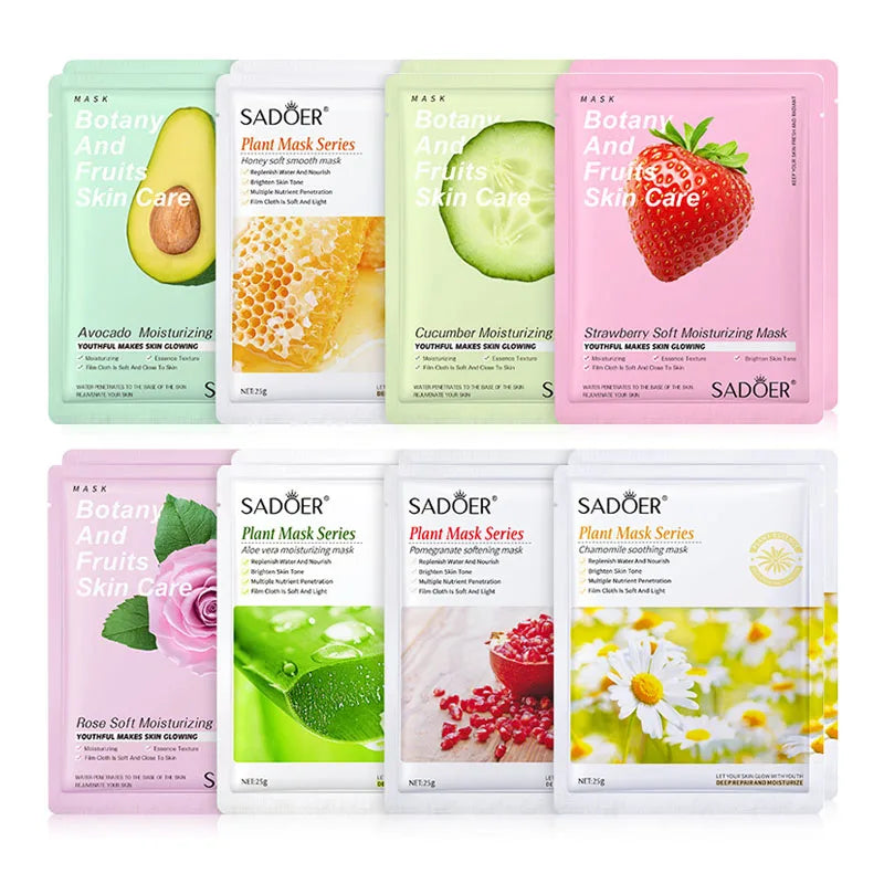 Pack 8 Mascarillas Faciales Coreanas Hidratantes y Reafirmantes
