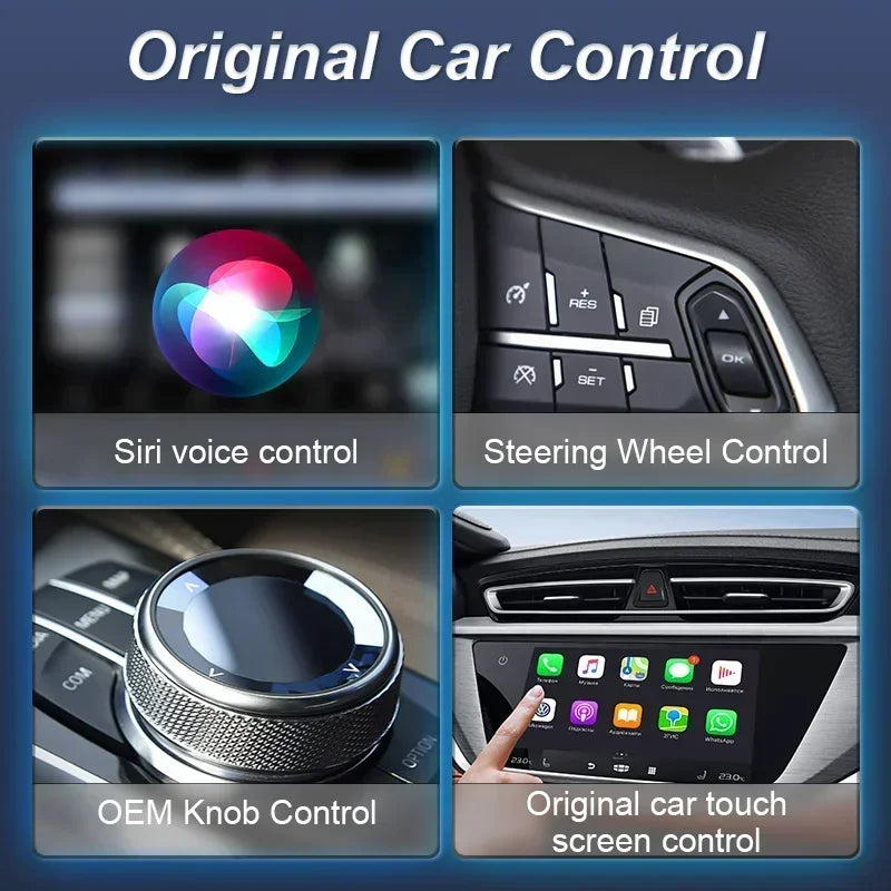 Adaptador CarPlay Android Auto 2en1 Inalámbrico USB Plug & Play