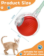 Pelota Interactiva Inteligente para Gatos | Juguete Automático Recargable con Cola y Sensores