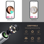 Limpiador de Oídos Inteligente 1296 P con Cámara y Wi-Fi – Earpick USB-C, 6 LED, Visualización en App