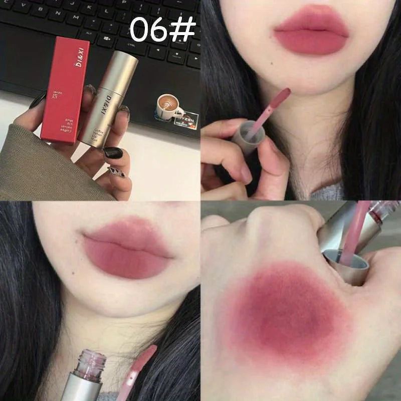 Lip Gloss Mate Waterproof Larga Duración Nude & Brown