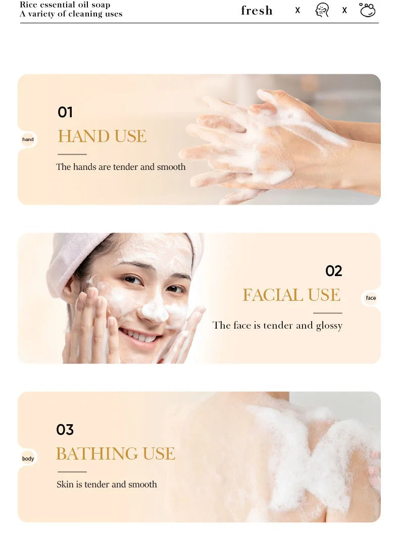 Jabón facial de arroz blanco BIOAQUA | Limpieza e hidratación