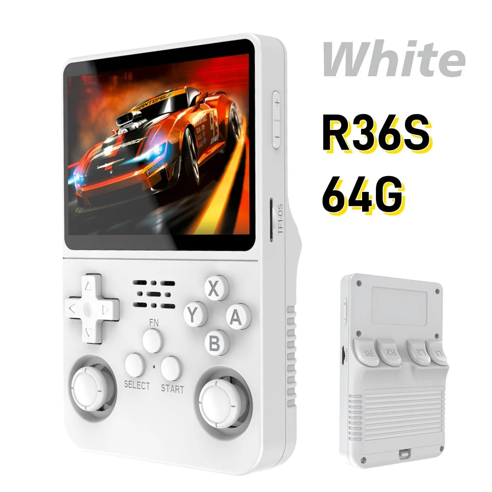 Consola Retro Portátil R36S 128GB | 3.5” IPS, 20 Emuladores, 15.000 Juegos, Batería 3200mAh