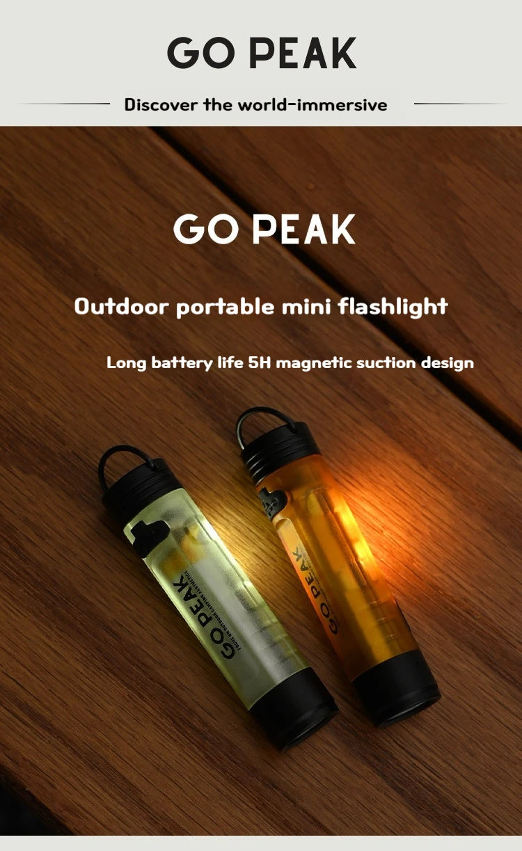 Linterna Mini de Bolsillo Gopeak 300 lm – Recargable con Clip y Zoom