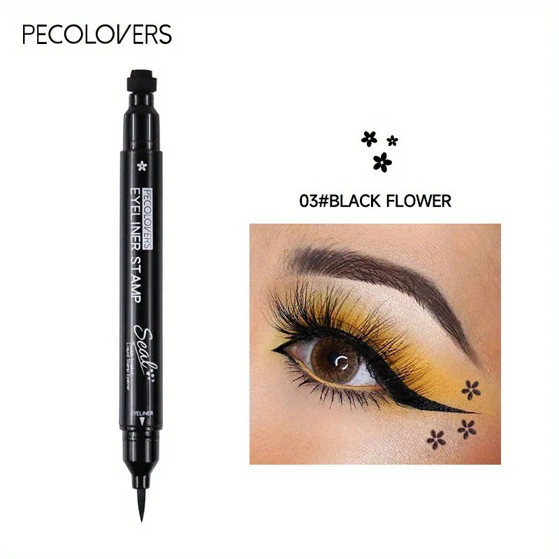 Delineador Plumón con Timbre Cat Eye Doble Punta a Prueba de Agua
