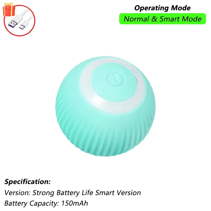 Pelota Interactiva Inteligente para Gatos | Juguete Automático Recargable con Cola y Sensores
