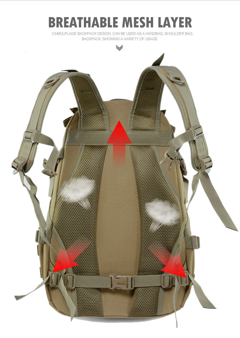 Mochila Táctica MOLLE Reflectante – Camping, Senderismo y Supervivencia