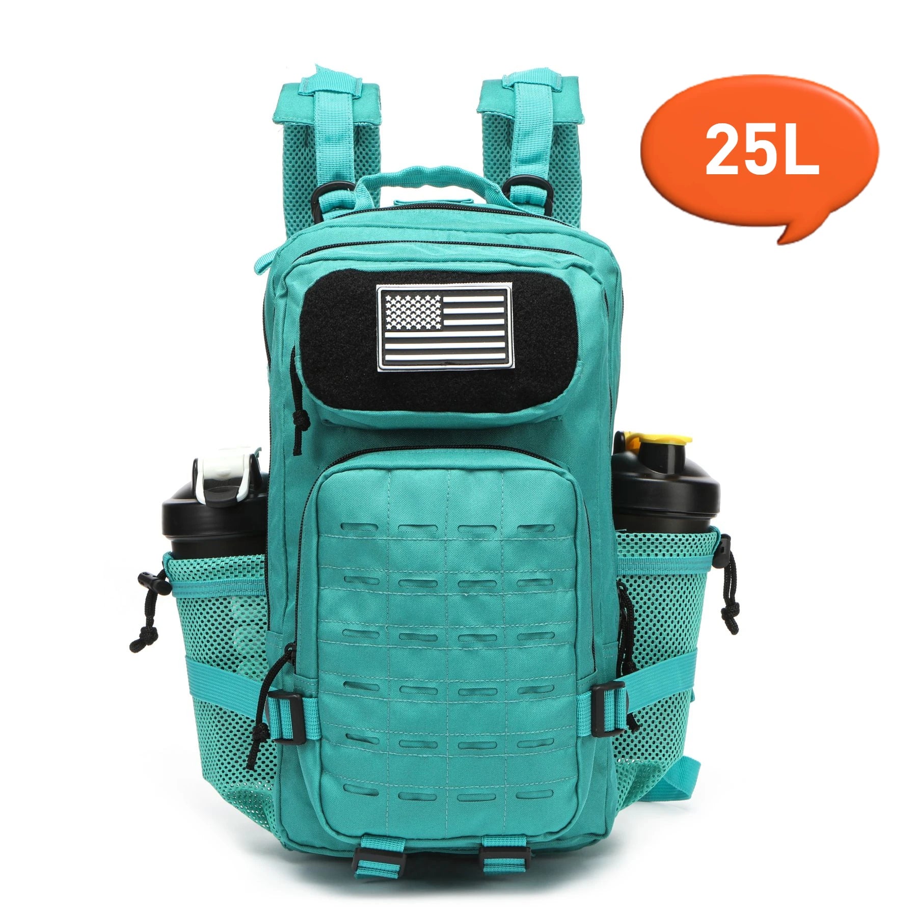 Mochila Táctica MOLLE 25L/50L con 2 Portabotellas – Senderismo, Caza, Gimnasio y EDC