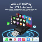 Adaptador CarPlay Android Auto 2en1 Inalámbrico USB Plug & Play