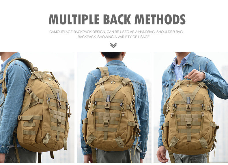 Mochila Táctica MOLLE Reflectante – Camping, Senderismo y Supervivencia