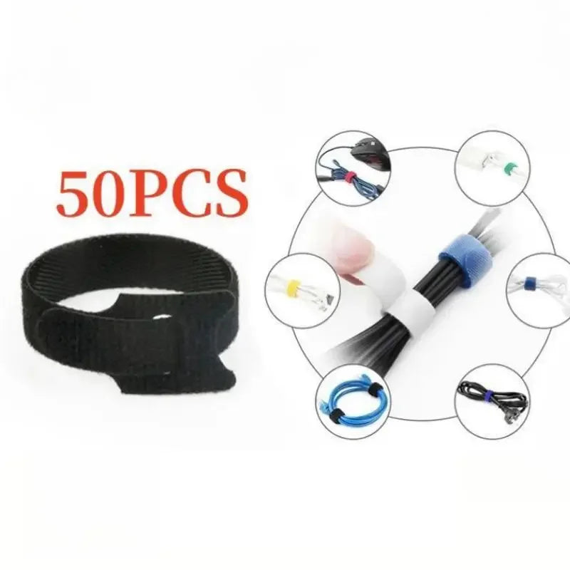Tiras de Nylon Reutilizables para Cables 15×1 cm (Gancho y Bucle)
